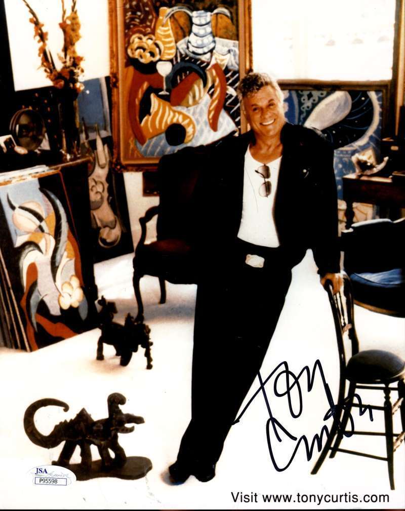 Tony Curtis Jsa Coa Hand Signed 8x10 Photo Poster painting Authenticated Autograph