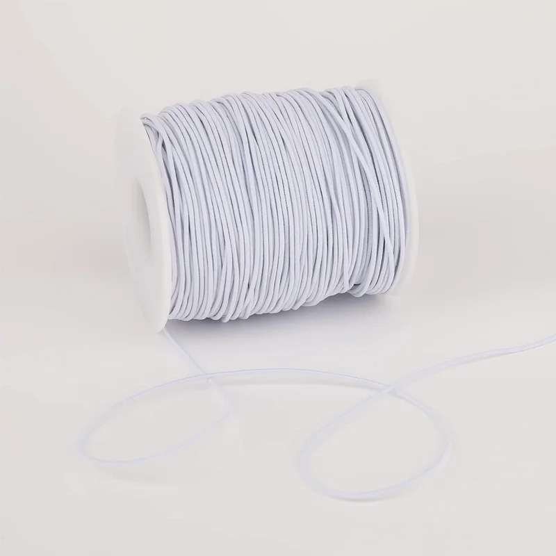 Paxcoo 1mm Elastic Bracelet String Cord Stretch Bead Cord for Jewelry  Making and Bracelet Making White