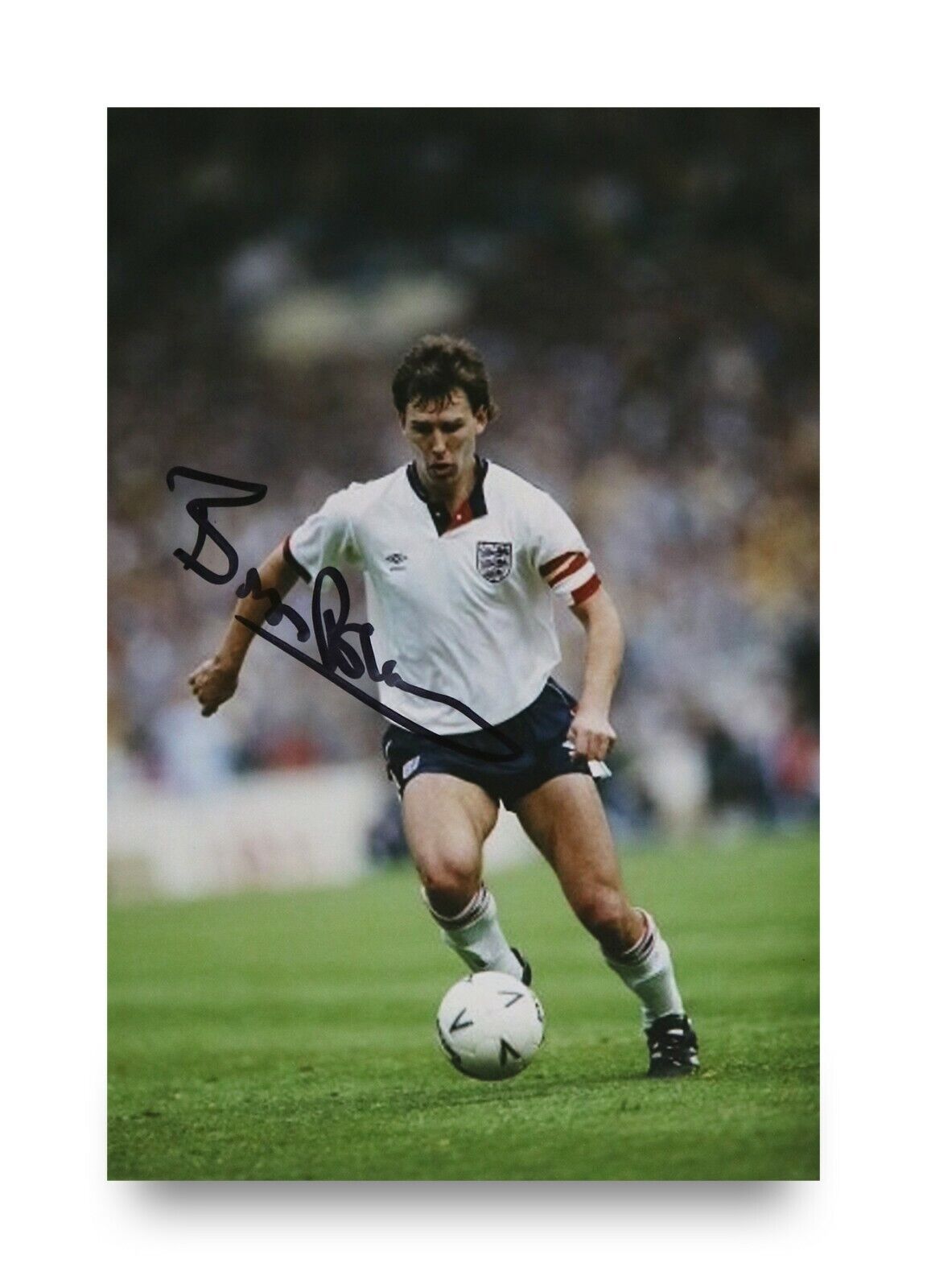 Bryan Robson Signed 6x4 Photo Poster painting Manchester United England Genuine Autograph + COA