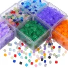 Colorful Square Cube Frosting Glass Beads DIY Accessories