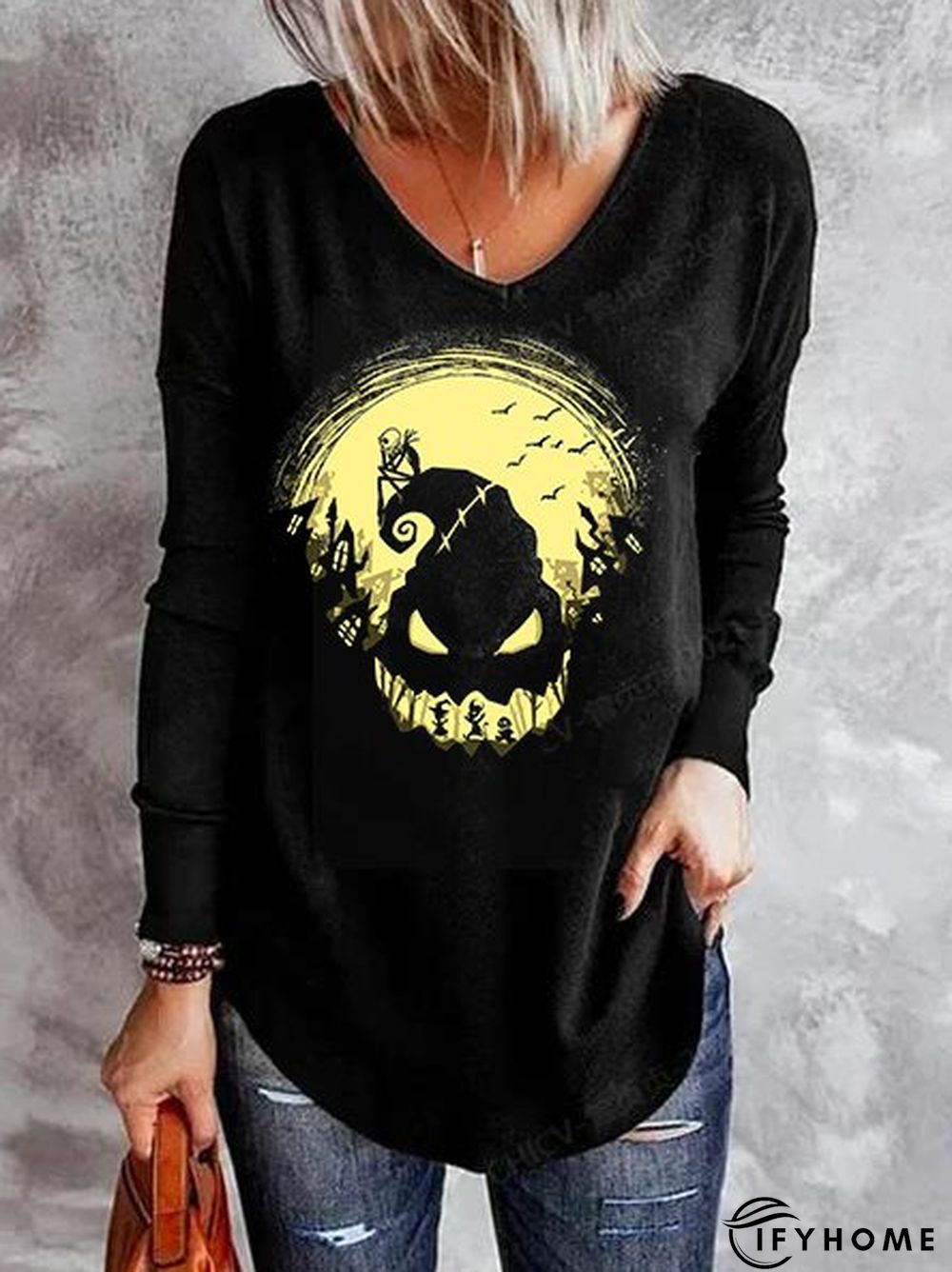 Halloween Casual long Sleeve Tunic T-Shirt | IFYHOME