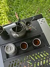 Carbon Steel Half Unit IGT Storage Box w/Storage Bag Tea Tray for Hiking Fishing