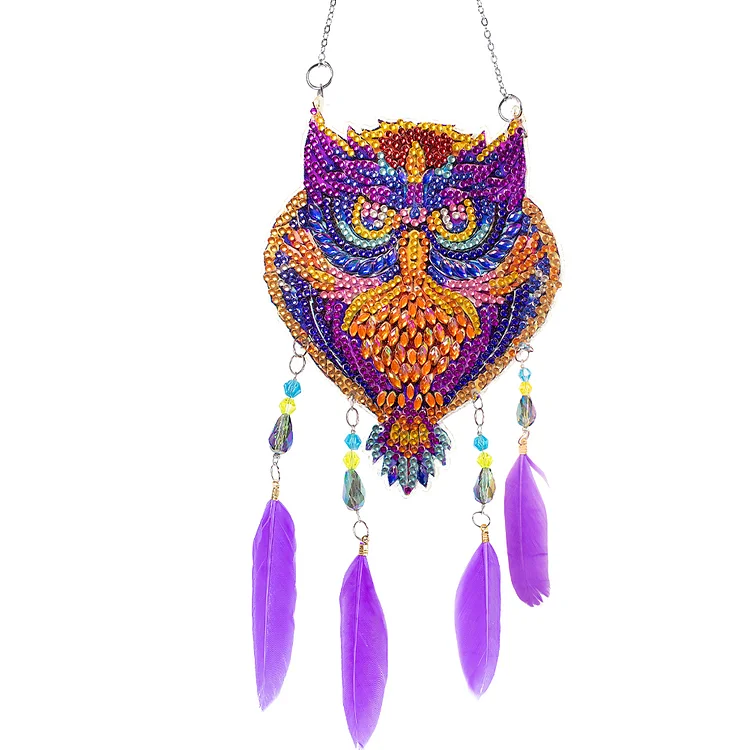 Eagle Feather Wind Chime Stitch Acrylic DIY Diamond Painting Hanging Pendant