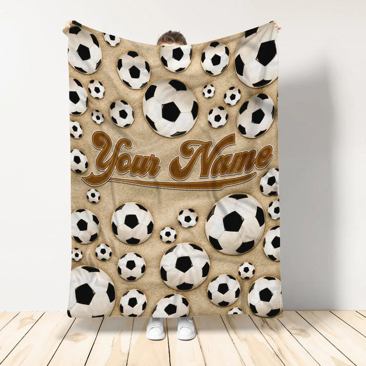 Personalized Soccer Blanket for Comfort & Unique| BKKid145