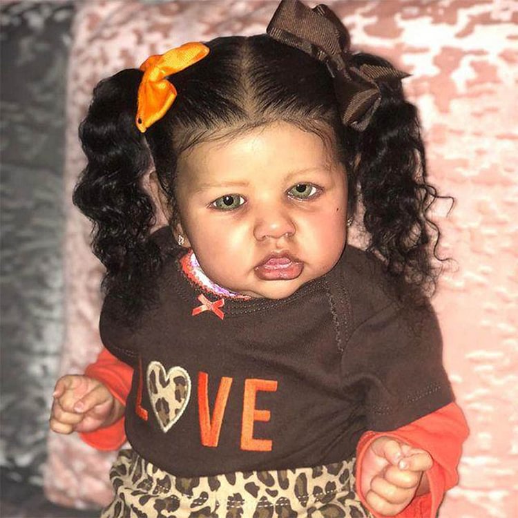 20'' African American Realistic Black Reborn Dolls Ceanna with Clothes Rebornartdoll® Rebornartdoll®