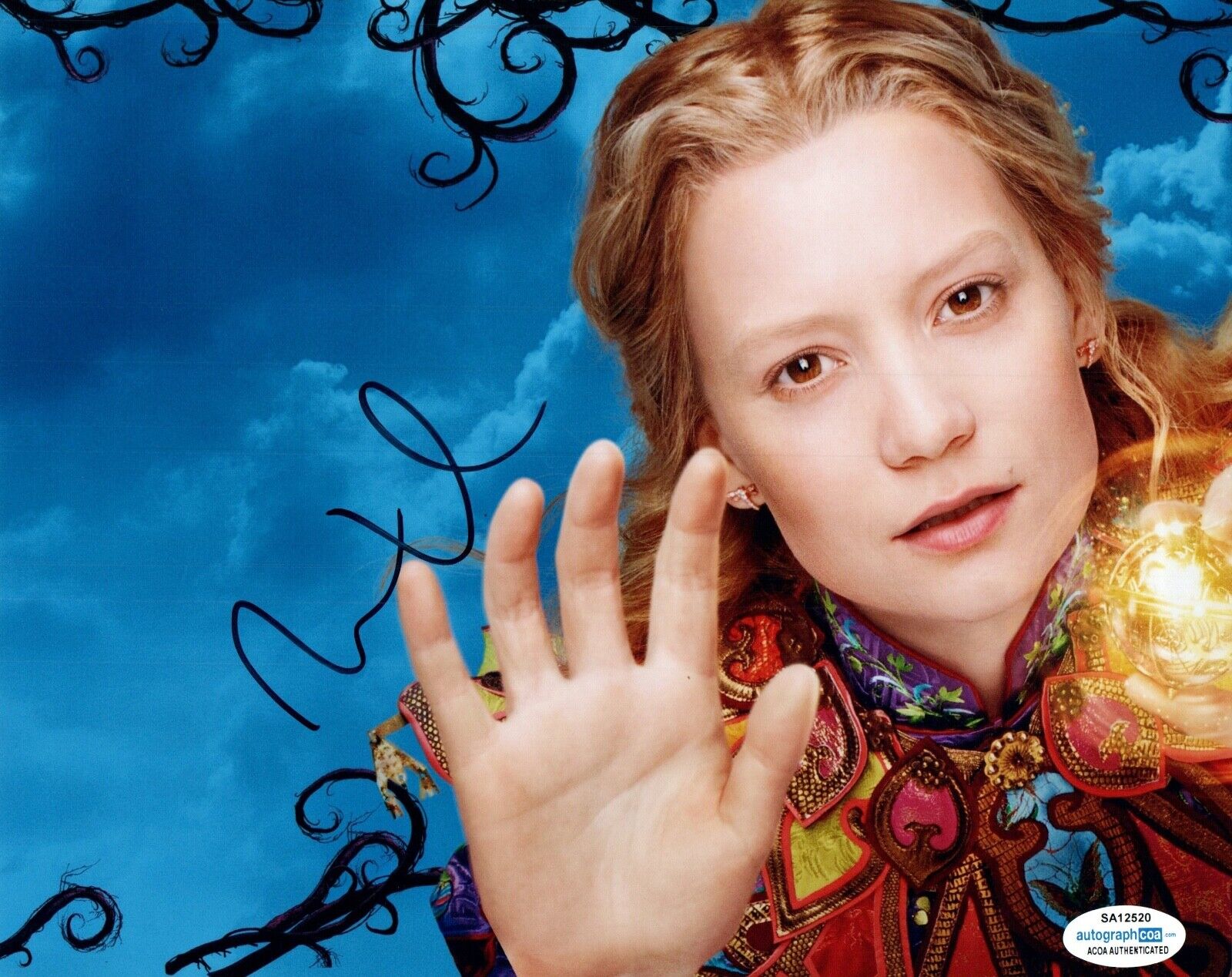 Mia Wasikowska Signed Autograph 8x10 Photo Poster painting Alice In Wonderland Actress ACOA COA