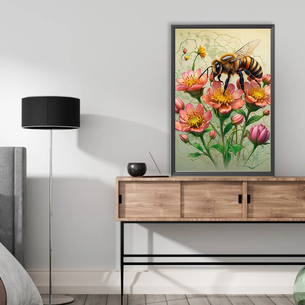 Diamond Painting - Full Round Drill - Flower Bee(Canvas|40*60cm)