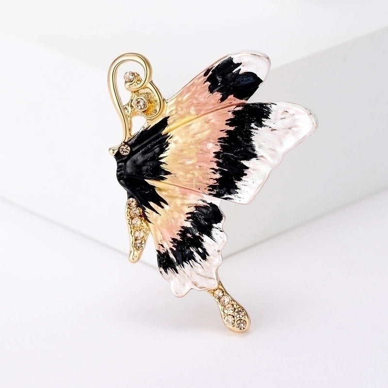 Minimalist Pin Butterfly Alloy Inlay Zircon Women’s Brooches