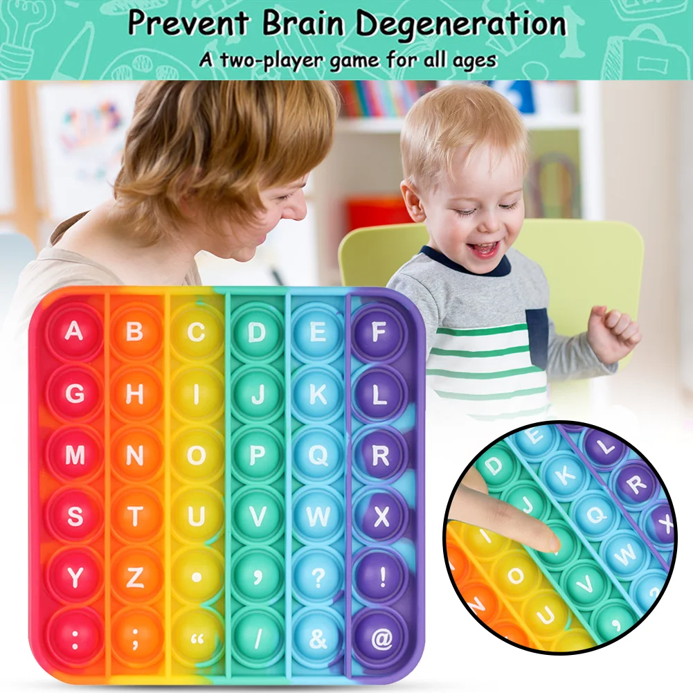 Autism Needs Simple Anti Anxiety Push Bubble Sensory Puzzle Toy (Letter)