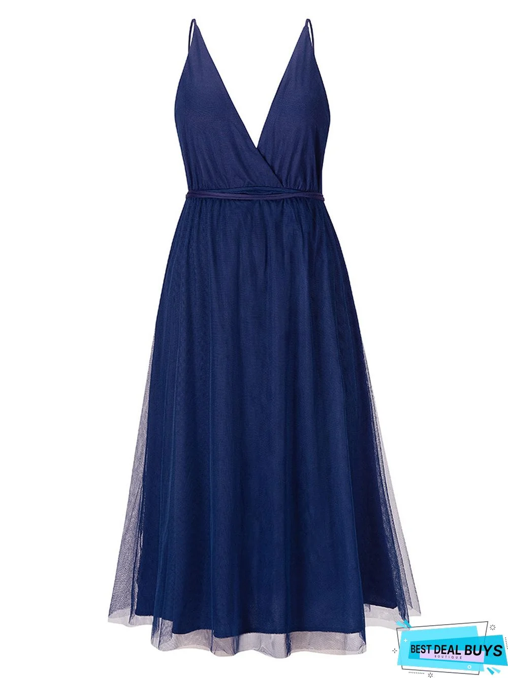 Women's New Summer Sexy Mesh Skirt V-Neck Elegant Dress