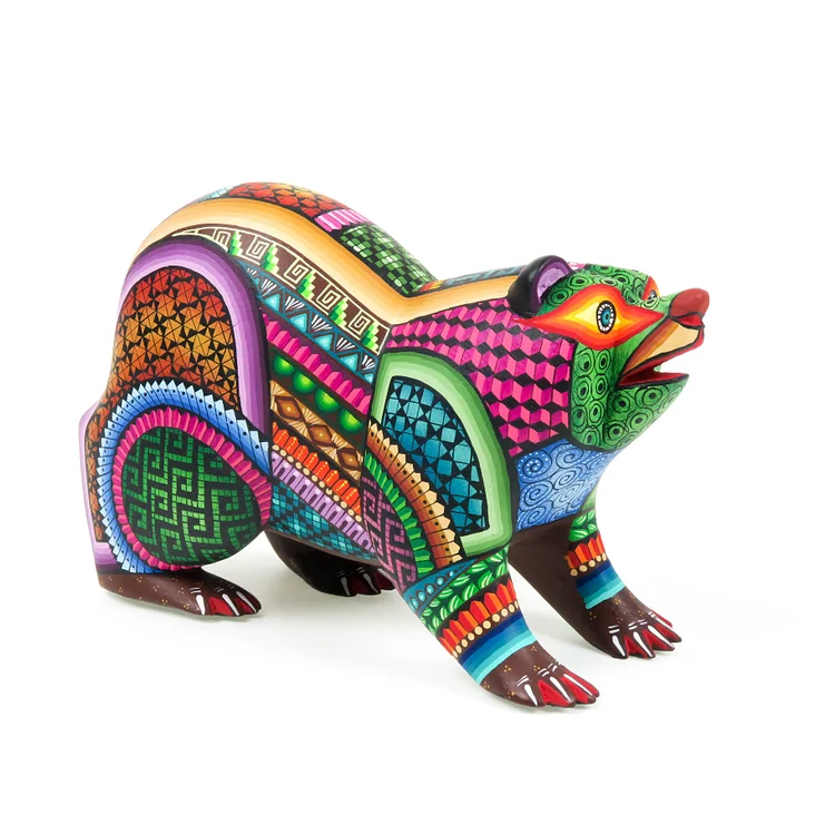 Bear - Oaxacan Alebrije Wood Carving Sculpture - Jose Calvo & Magaly Fuentes