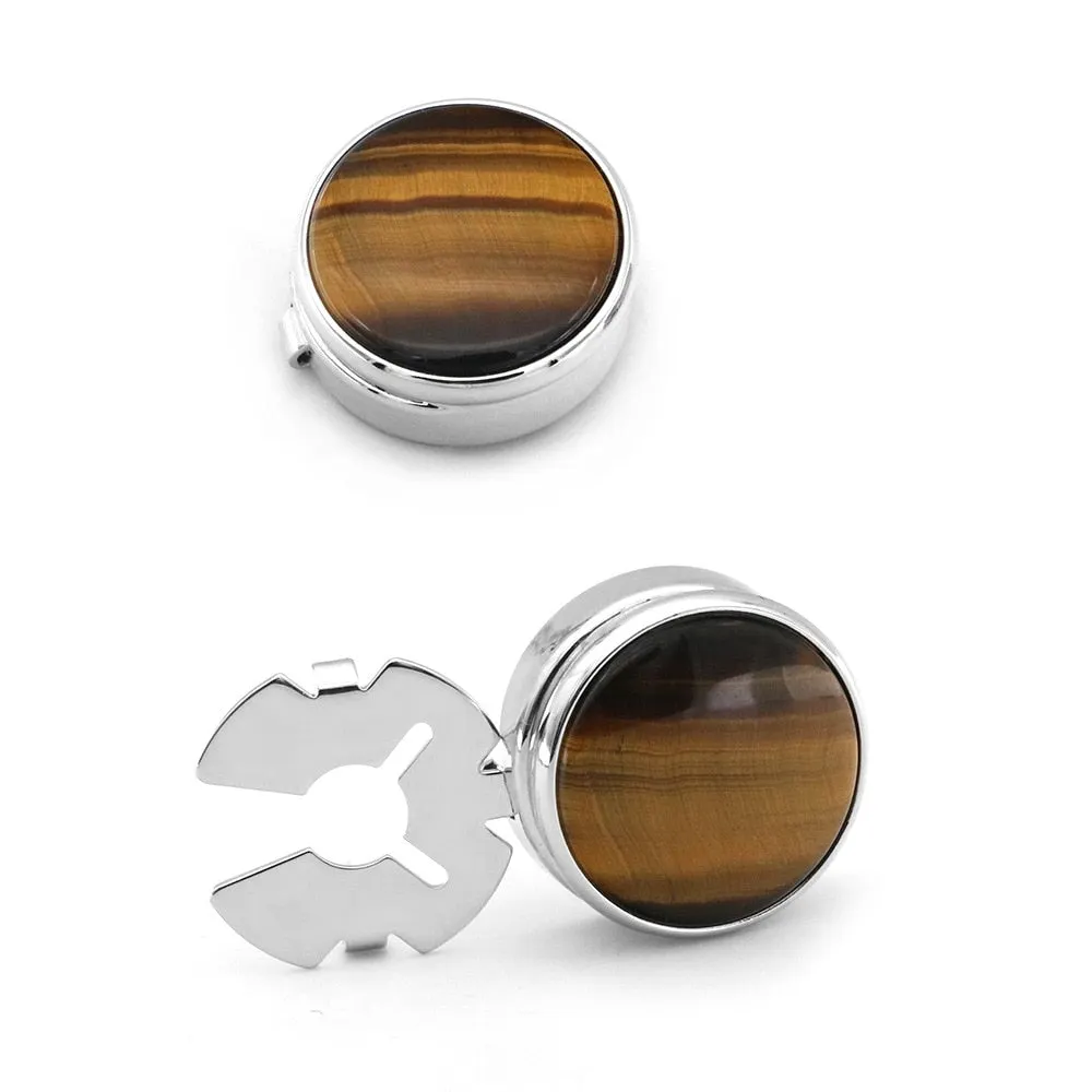 Cufflinks Caps Fashion Men's Gifts High-end Business Banquet Wedding Accessories Trendy Round Star Daily Shirt Buttons Cap