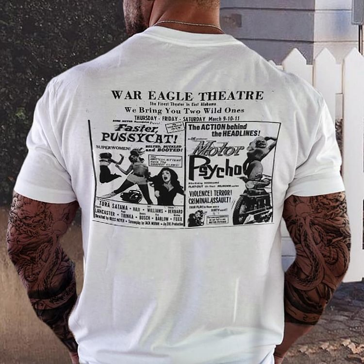 War eagle theatre print men's T-shirt
