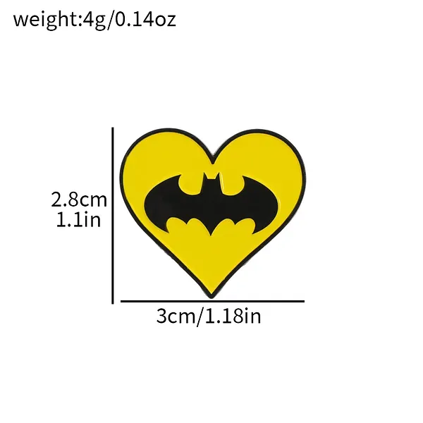 Foto del pin Corazón de murciélago