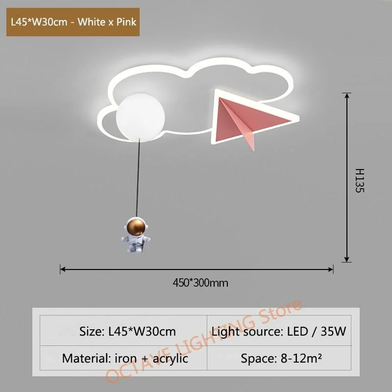 Cartoon Modern Simple LED Ceiling Light Creative Cloud Surface Mount Panel Lamp For Bedroom Children Room Indoor Home Decoration