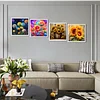(4-Pack)Flower-Full Round Diamond Painting 30*30CM