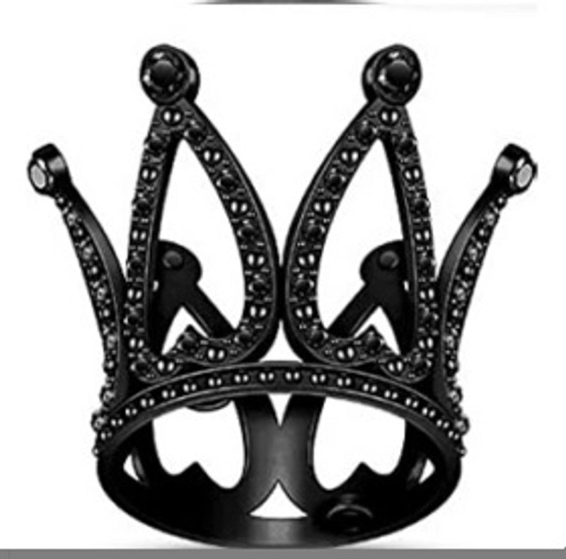 Children Round Cake Crown Gift Baking Decoration Accessories Birthday Alloy Water Drill Accessories Ornaments