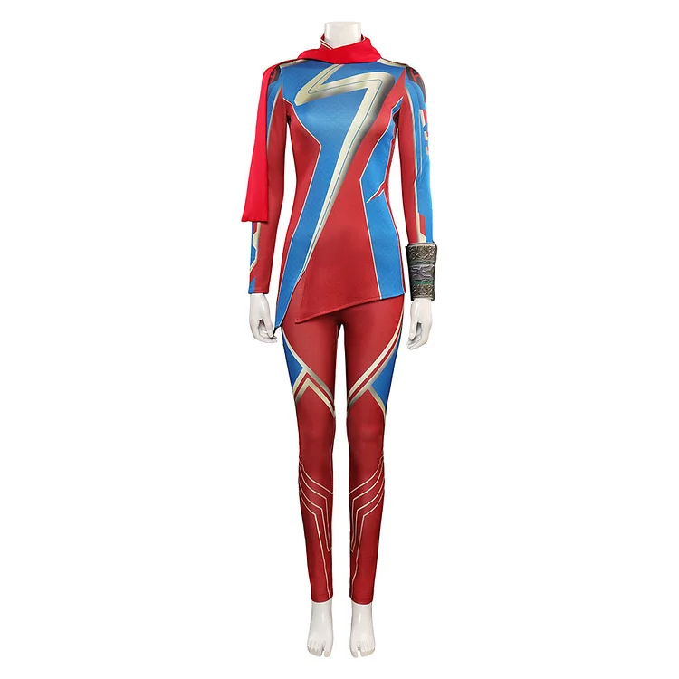 Captain Fantastic Kamala Khan Jumpsuit Outfits Cosplay Costume Halloween Carnival Suit