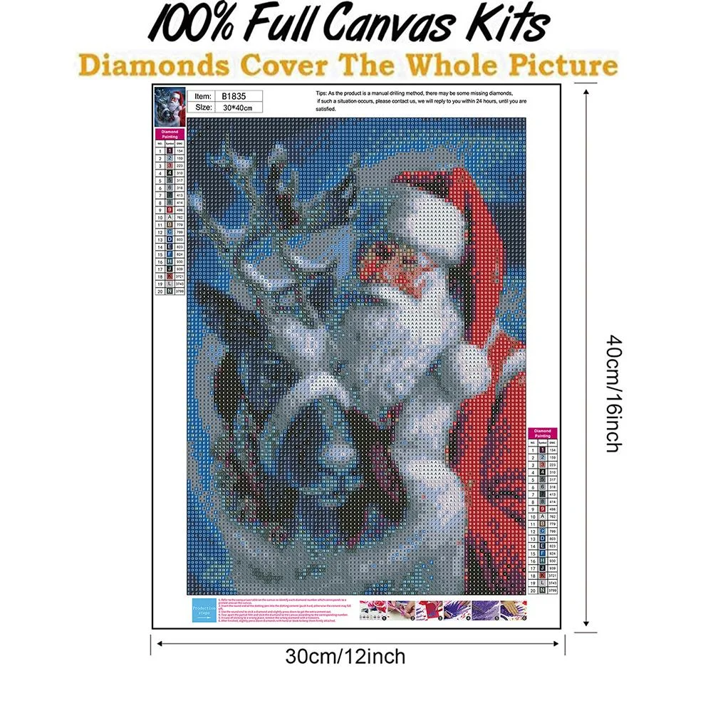 Diamond Painting - Full Round Drill - Santa Claus