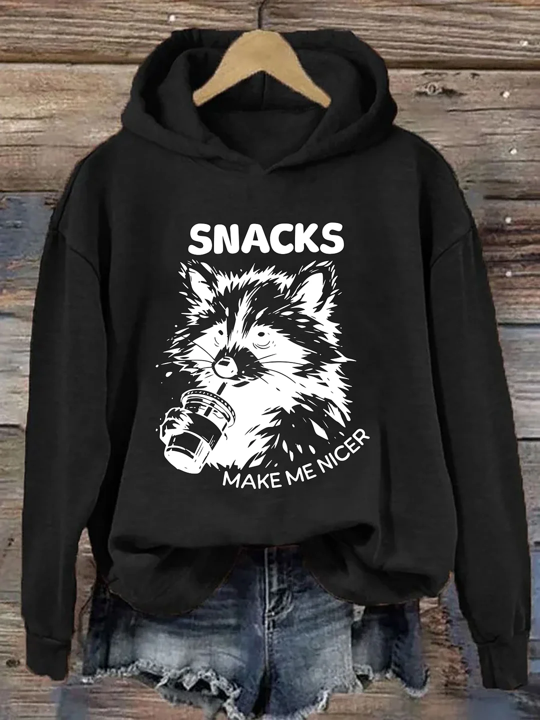 Snacks Make Me Nice Hoodie