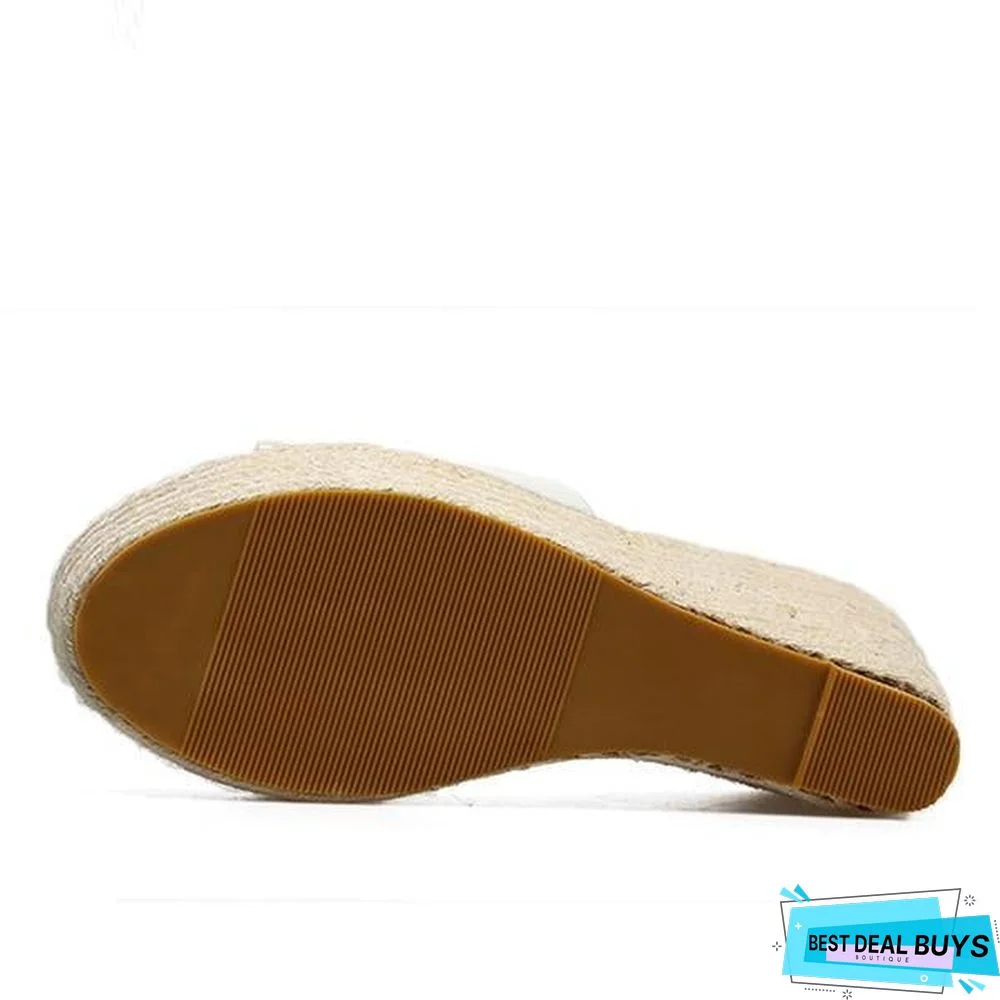 Women PVC Jelly Sandals Slippers Shoes Casual Sexy Wedges 11.5Cm Sandals