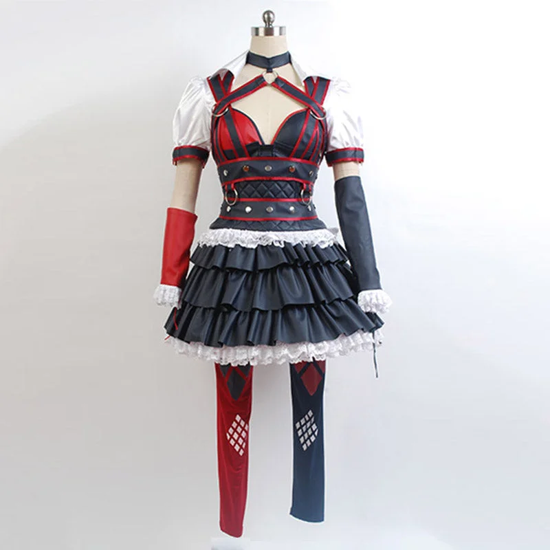 DC Comics Batman Arkham Asylum City Harley Quinn Cosplay Costume - A Edition