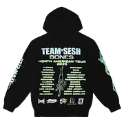 ミュージシャン The BONEZ Tour 2022 SKULL CROSS HOODIE Team Sesh Bones Tour Hoodie Skull Graphic Streetwear