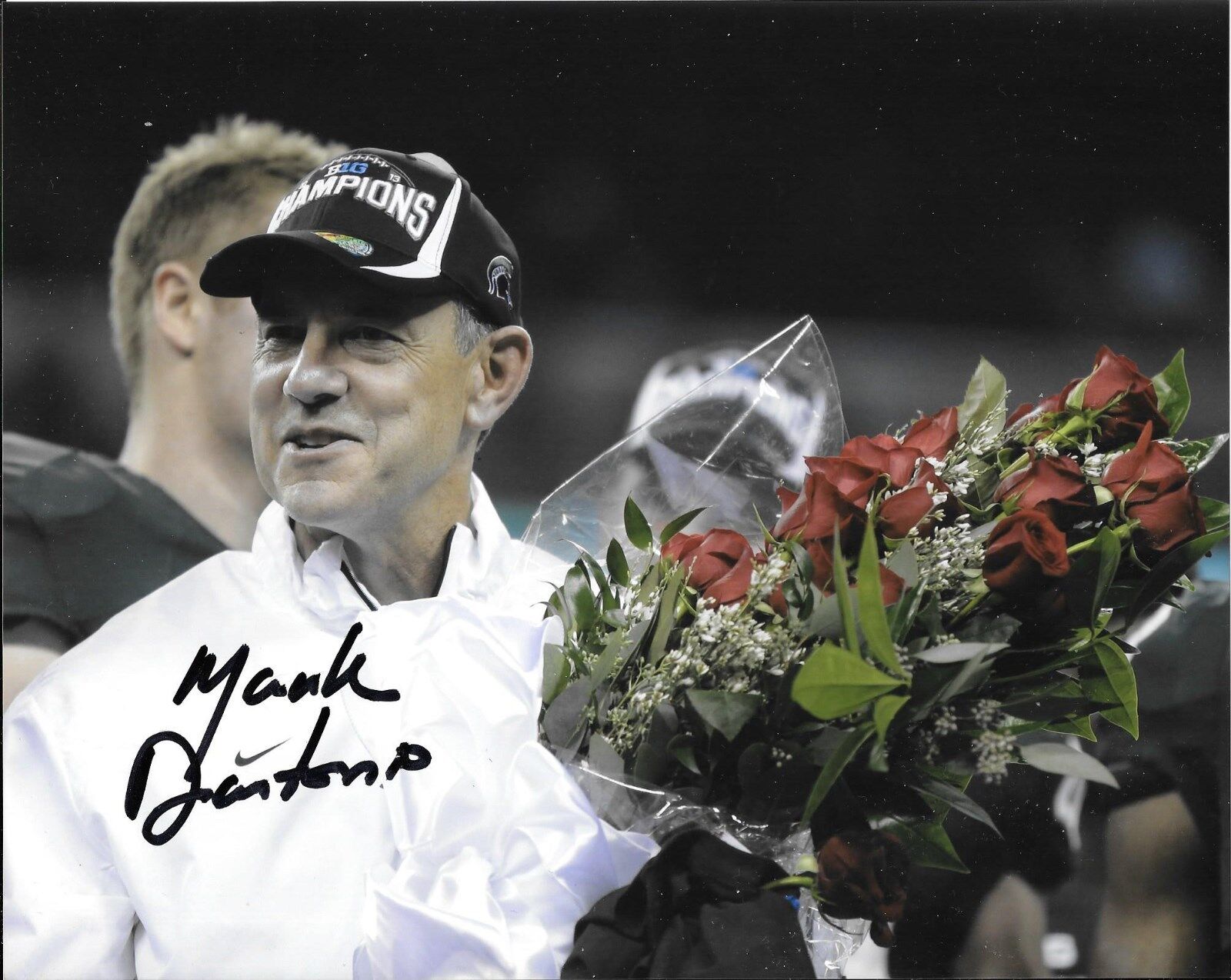 MARK DANTONIO HAND SIGNED MICHIGAN STATE SPARTANS 8X10 Photo Poster painting W/COA