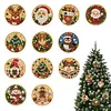 DIY Wooden Diamond Painting Christmas Ornaments Kit 12Pcs Resin Gem Holiday