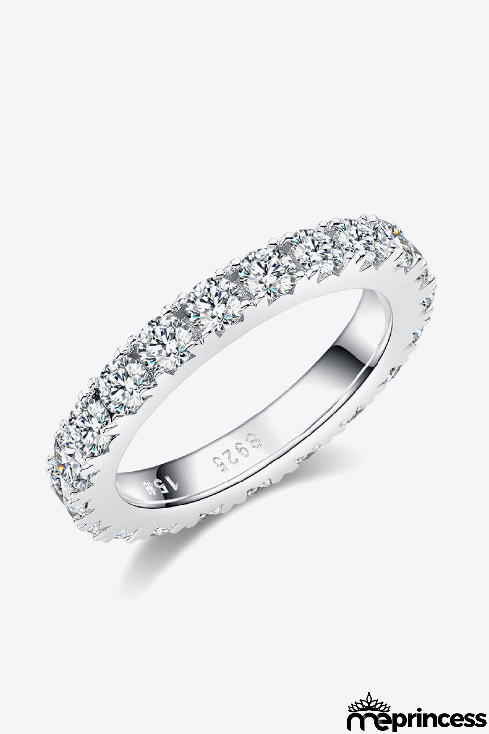 2.3 Carat Moissanite 925 Sterling Silver Eternity Ring