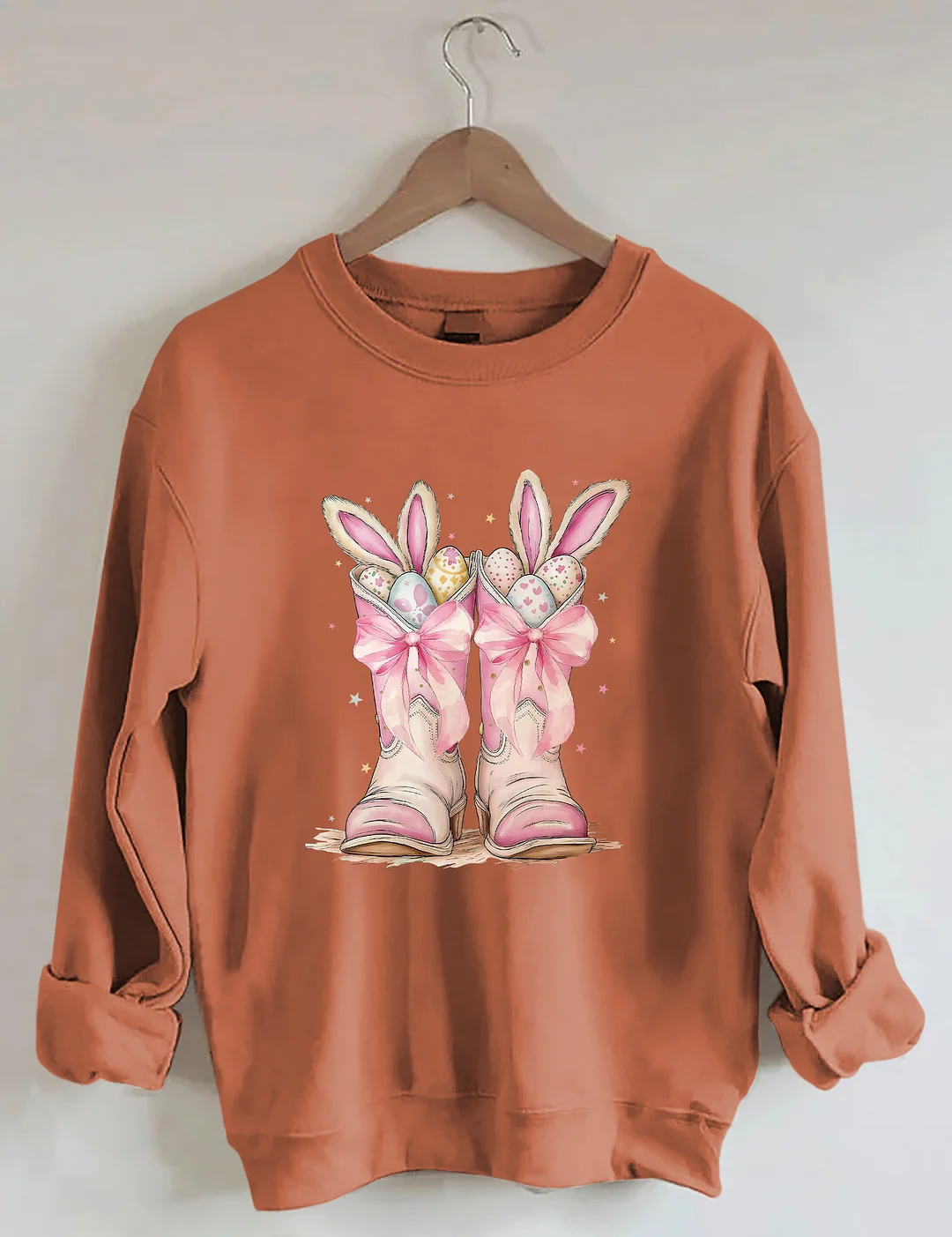  Cowboy Boots Easter Sweatshirt