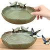 Ceramic Birdbath Bowl Bird Feeder Bird Feeding Bowl for Outdoor Garden Courtyard