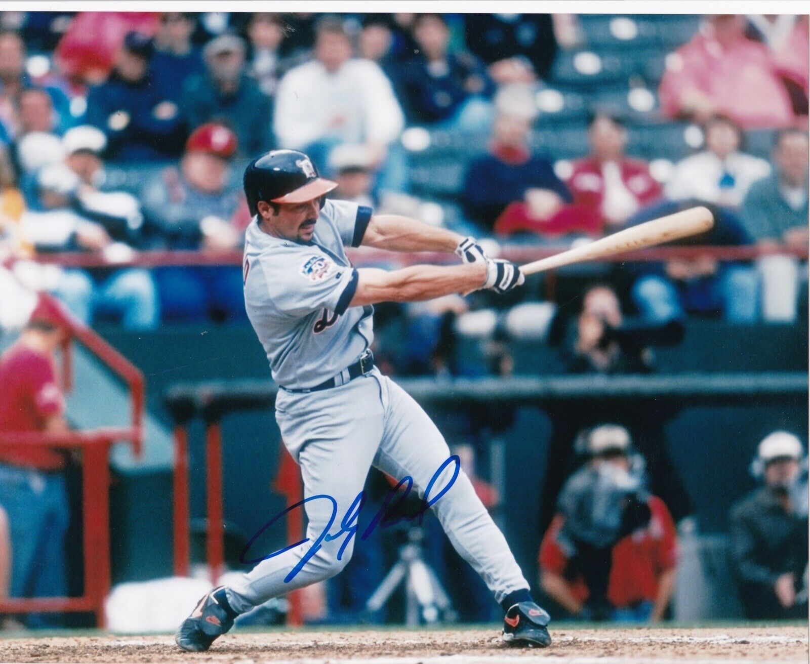 JODY REED DETROIT TIGERS ACTION SIGNED 8x10