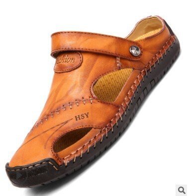 Summer Sandals Men Leather Classic Roman Sandals 2020 Slipper Outdoor Sneaker Beach Rubber Flip Flops Men Water Trekking Sandals
