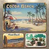 3PCS plage de miami - Ensemble de panneaux en m&eacute;tal(20*30cm/30*40cm)