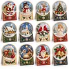 12Pcs DIY Pearl Diamond Painting Christmas Cards, 3D Greeting Card Craft Kits with Resin Pearls, Handmade Holiday Cards for Adults, Christmas Gifts & Decorations