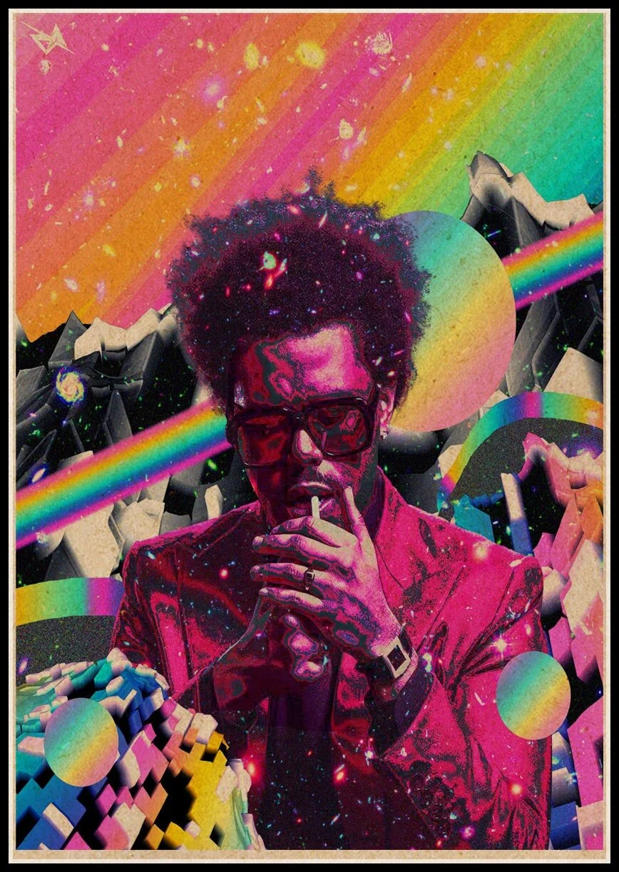 Athvotar Rapper Posters Hip Hop The Weeknd Wiken Potted Brother Quality Vintage Kraft Paper Painting Poster Living Room Wall Decor 703-1