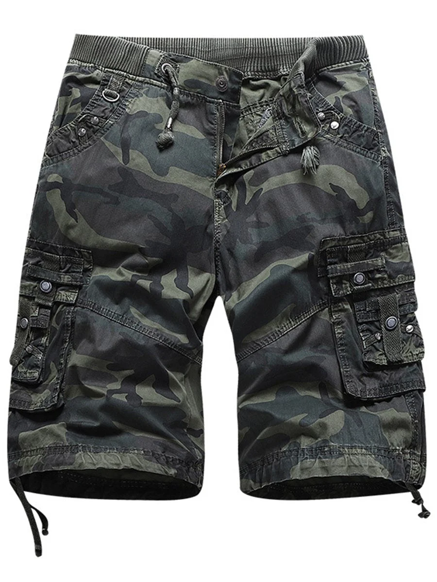 Men Pockets Camouflage Casual Sports Shorts