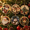 6pcs DIY Pearl Diamond Painting Christmas Tree Hanging Ornaments