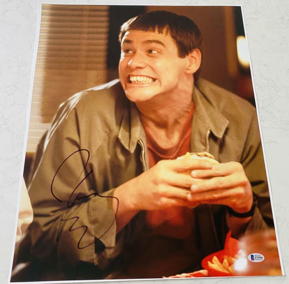 JIM CARREY SIGNED AUTOGRAPH DUMB & DUMBER RARE HUGE 16x20 MOVIE FUNNY Photo Poster painting BAS