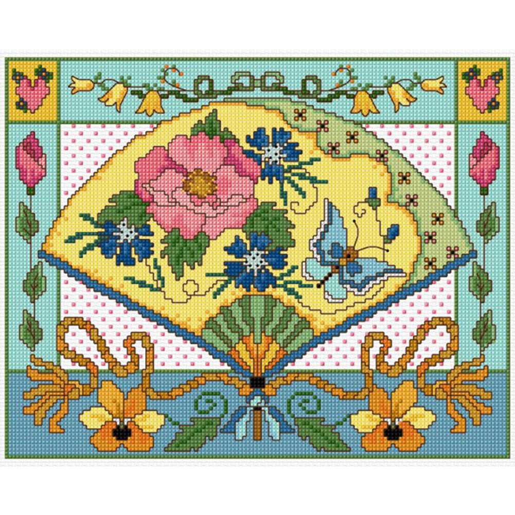 

Fan Printed - 11CT Stamped Cross Stitch - 35*25CM, 501 Original