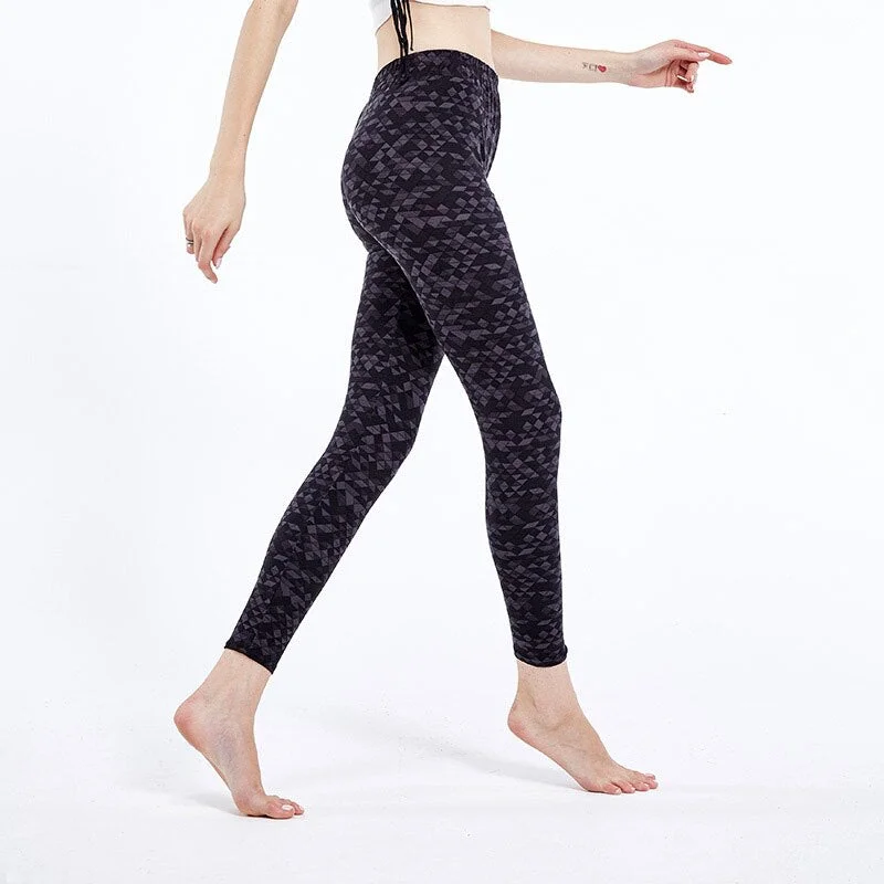 CUHAKCI Polyester High Quality Stretchy Workout Leggings Women Printed Outwear Running Leggins Ankle Length Leggings