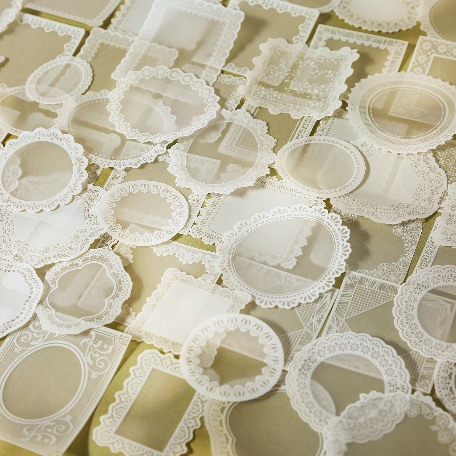 스티커 - 클라우드 아래의 레이스 시리즈 빈티지 레이스 테두리