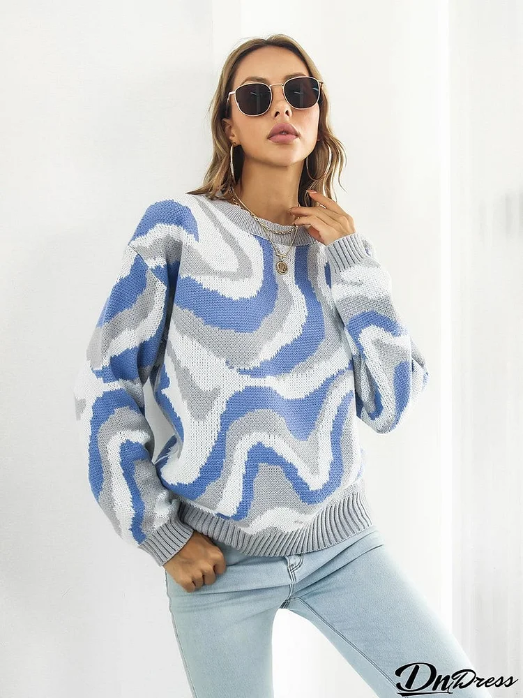 Round Neck Dropped Shoulder Sweater