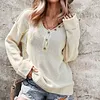 Women's Autumn Button Casual Knit Sweater