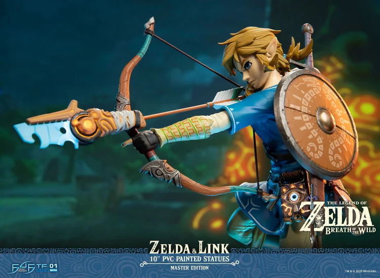 Pre-order First 4 Figures-THE LEGEND OF ZELDA™: BREATH OF THE WILD – ZELDA  & LINK (MASTER EDITION) PVC STATUE