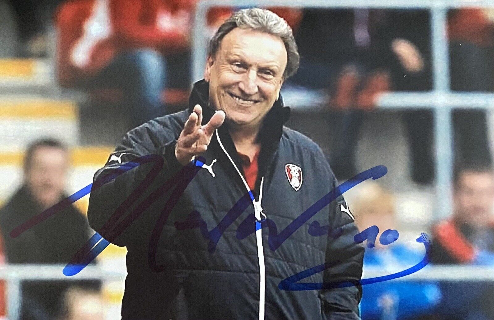 Neil Warnock Genuine Hand Signed Rotherham United 6X4 Photo Poster painting, See Proof