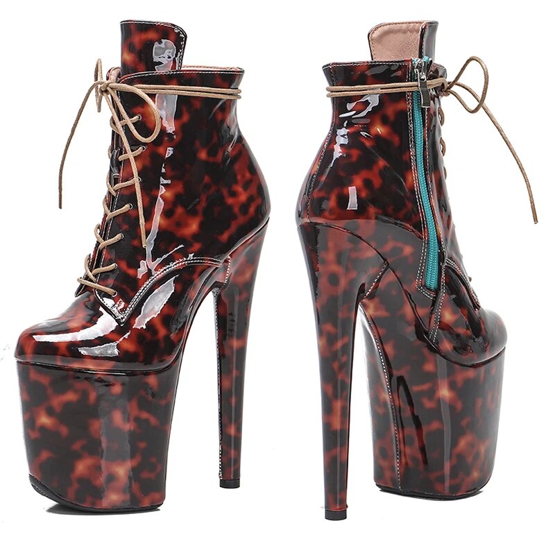 TAAFO 20CM/8inches Pole Dancing Shoes High Heel Platform Pole Dance Boot