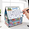 DIY Diamond Painting Special Shape Desktop Cabin Calendar Organizer Box Kit(Merry Chirstmas)