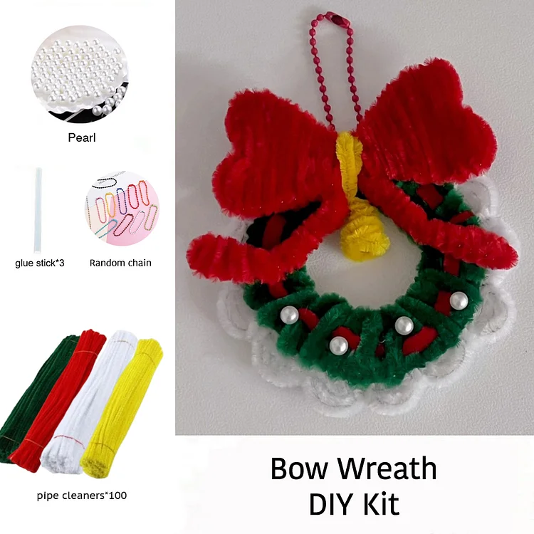 DIY Pipe Cleaners Kit - Bow Wreath